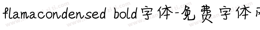 flamacondensed bold字体字体转换